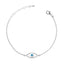 Silver Evil Eye Halo Bracelet