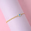 CLARA 925 Pure Silver Golden Evil Eye Hand Bracelet