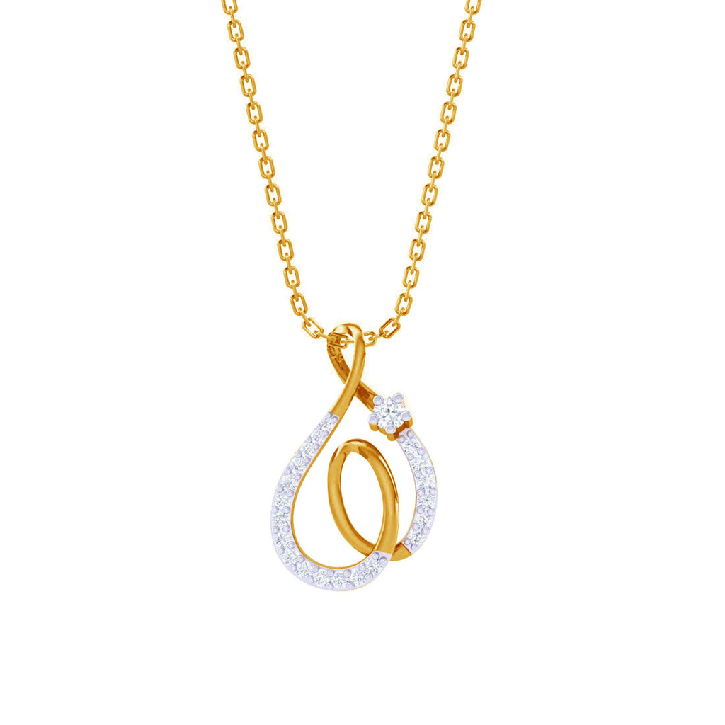 CLARA 925 Sterling Silver Flavia Pendant Chain Necklace