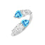 Silver Open Heart Ring