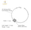 CLARA Made with Swiss Zirconia 925 Sterling Silver Princess Solitaire Bracelet Gift for Women and Girls