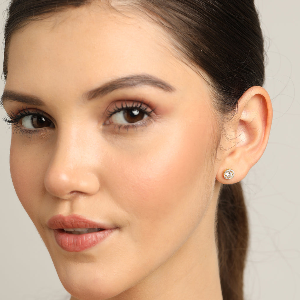 CLARA 925 Sterling Silver Talia Earrings with Screw Back