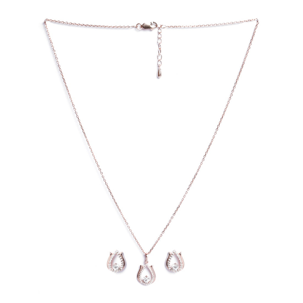 Silver Lotus Jewellery Set