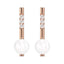 Silver Pearl Rose Earrings