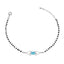 Silver Topaz Hand Mangalsutra Bracelet