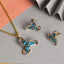 CLARA 925 Sterling Silver Melba Pendant Earring Chain Jewellery Set