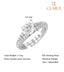 CLARA Pure 925 Sterling Silver V Solitaire Finger Ring with Adjustable Band