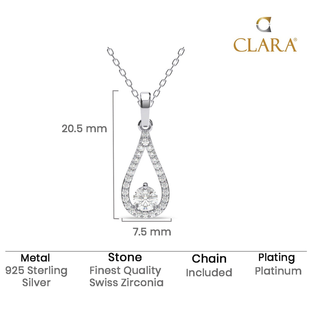 Silver Teardrop Pendant Chain