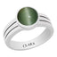 Certified Cat's Eye Lehsuniya Stunning Silver Ring 6.5cts or 7.25ratti