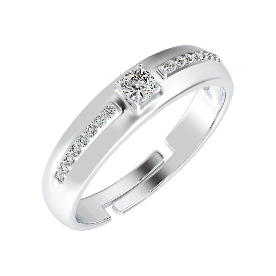 CLARA Pure 925 Sterling Silver Nario Adjustable Ring Gift for Women and Girls