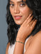 CLARA 925 Pure Silver Green Infinity Hand Bracelet