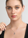 CLARA 925 Sterling Silver Anchor Halo Pendant Chain Necklace