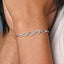 CLARA 925 Pure Silver Stone Infinity Hand Bracelet