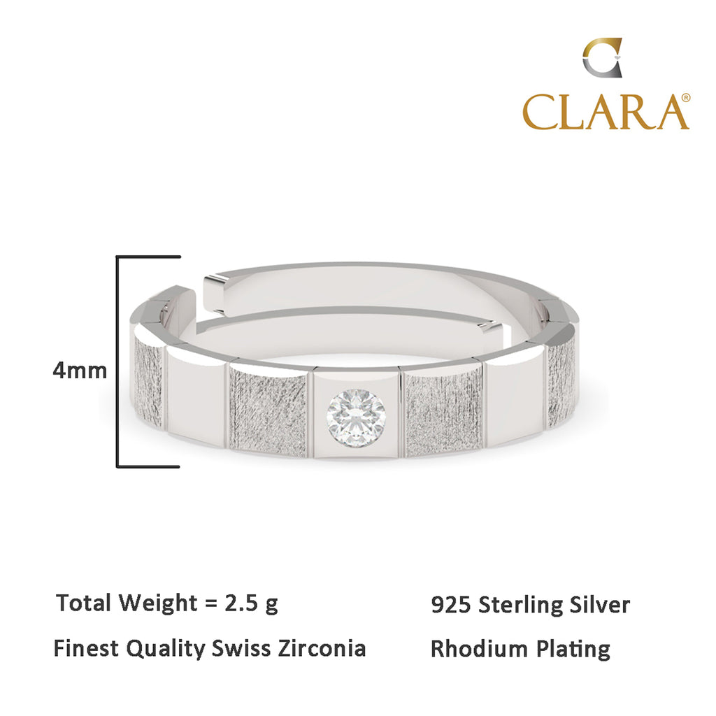 CLARA Real 925 Sterling Silver Neel Band Ring