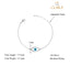 CLARA 925 Sterling Silver Evil Eye Marquise Bracelet