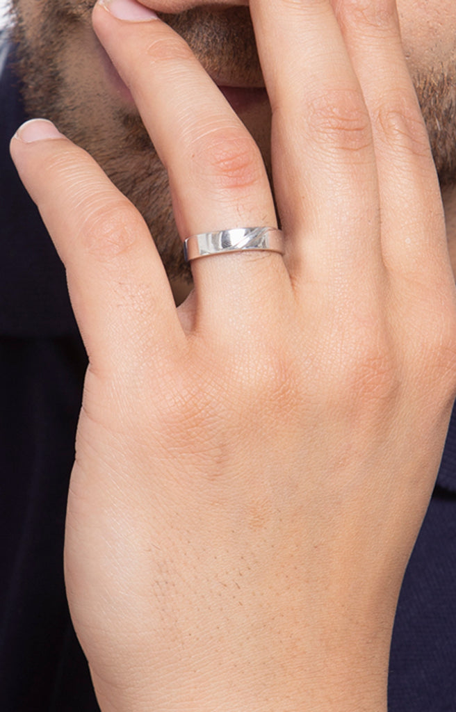 CLARA Pure 925 Sterling Silver Monte Adjustable Ring Gift for Men and Boys