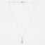 Silver Nera Pink Cushion Solitaire Pendant Chain