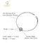 CLARA Made with Swiss Zirconia 925 Sterling Silver Round Solitaire Bracelet Gift for Women and Girls