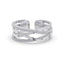 CLARA Pure 925 Sterling Silver Criss Cross Finger Ring