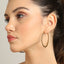 CLARA 925 Sterling Silver Arfa Hoop Earring Gold Plated Gift for Women & Girls