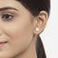 Silver Round Brilliant Solitaire Stud Earring