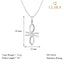 CLARA 925 Sterling Silver Petal Pendant Chain Necklace 