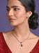 Clara 925 Sterling Silver Solitaire Green Necklace