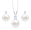 Silver Classic Pearl Jewellery Set