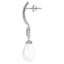 CLARA 925 Sterling Silver Pearl Queen Earrings | Rhodium Plated, Swiss Zirconia, Screw Back | Gift for Women & Girls