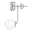 CLARA 925 Sterling Silver Pearl Separable Earrings | Rhodium Plated, Swiss Zirconia , Screw Back | Gift for Women & Girls