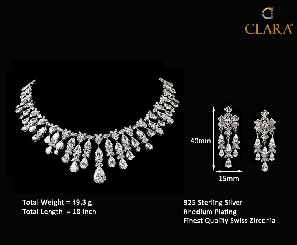 Clara 925 Sterling Silver Queen'S Necklace