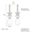CLARA 925 Sterling Silver Pearl Hina Earrings | Rhodium Plated, Swiss Zirconia , Screw Back | Gift for Women & Girls