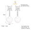 CLARA 925 Sterling Silver Pearl Separable Earrings | Rhodium Plated, Swiss Zirconia , Screw Back | Gift for Women & Girls
