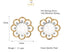 CLARA 925 Sterling Silver Pearl Stud Lotus Earrings | Gold Rhodium Plated , Screw Back | Gift for Women & Girls