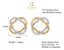 CLARA 925 Sterling Silver Real Pearl Stud knot Earrings | Gold Rhodium Plated, Swiss Zirconia , Screw Back | Gift for Women & Girls