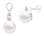 Clara 92.5 Sterling Silver Classic Pearl Pendant Earrings Set with Chain Jewellery Set Gift for Women and Girls