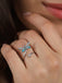 CLARA 925 Sterling Silver Butterfly Open Ring Size Adjustable, Rhodium Plated, Swiss Zirconia Gift for Women & Girls