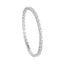 CLARA 925 Sterling Silver Oval Solitaire Bangle Swiss Zirconia, Rhodium Plated Gift for Women and Girls