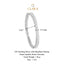 CLARA 925 Sterling Silver Marquise Solitaire Bangle Swiss Zirconia, Rhodium Plated Gift for Women and Girls