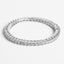 CLARA 925 Sterling Silver Round Solitaire Bangle Swiss Zirconia, Rhodium Plated Gift for Women and Girls