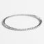 CLARA 925 Sterling Silver Minimal Solitaire Bangle Swiss Zirconia, Rhodium Plated Gift for Women and Girls