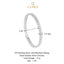 CLARA 925 Sterling Silver Princess Solitaire Bangle Swiss Zirconia, Rhodium Plate Gift for Women and Girls