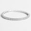 CLARA 925 Sterling Silver Princess Solitaire Bangle Swiss Zirconia, Rhodium Plate Gift for Women and Girls