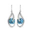 Silver Sky Blue Eye Earring