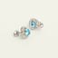 Silver Sky Blue Heart Jewellery Set