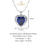 Silver Royal Blue Heart Pendant
