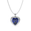 Silver Royal Blue Heart Pendant