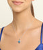 Silver Sky Blue Heart Pendant