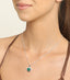 Silver Dark Green Heart Pendant
