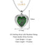 Silver Dark Green Heart Pendant
